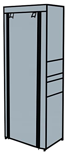 Image of Multi Utility 9 Layer Shelf Collapsible Metal Pipes with Non-Woven 100GSM Fabric Cover for Shoe /Cloth /Toy /Books Rack (Grey, Metal)