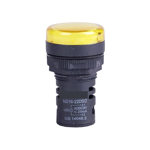 Luz indicadora ND16 amarilla de alta visibilidad LED CA 220V para cuadros de mando