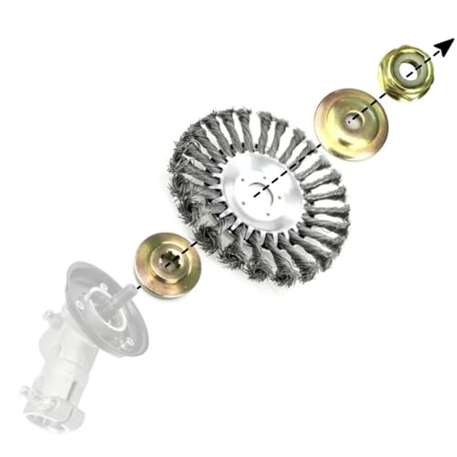Kit de fixation de boîte de vitesses pour roue de désherbage et coupe-herbe 8 pouces - 6