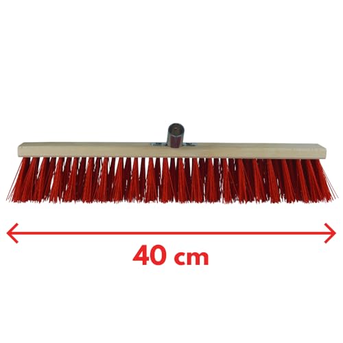 Straßenbesen Saalbesen Besen, Industriebesen Kehrbesen, Holzbesen Kehrbesen Werkstattbesen, Industriebesen, Terassenbesen Haarbesen, wählbare Breiten, mit oder ohne Stiel (40cm ohne Stiel) – Bild 3