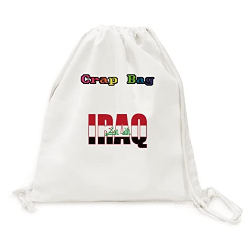 Sac à dos en toile pavillon Irak, idéal pour un voyage léger au quotidien