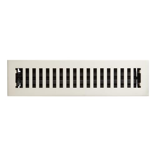 Signature Hardware 954032-FW-212 Modern Steel Floor/Wall Register - 2-1/4\" x 12\" - Brushed Nickel