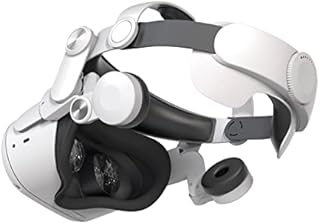 KRX Design Halo Head Strap for Oculus/Meta Quest 2, Adjustable Strap and Ear Muffs Accessories for Oculus Quest 2, Enhanced Support & Gaming Immersion, Reduce Pressure in VR Headset