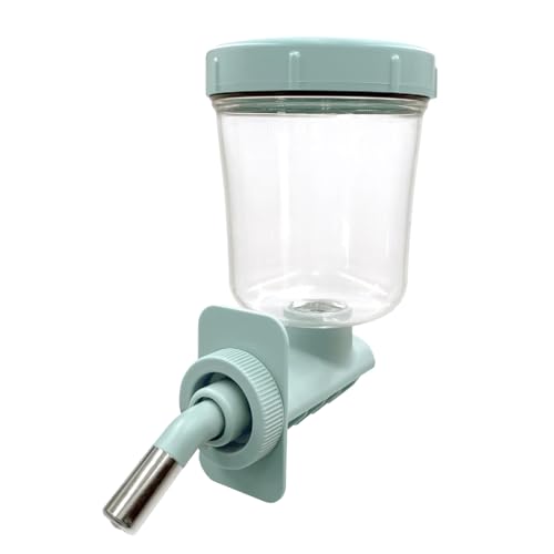 KindTail Pawdle - No-Drip Dog Crate Water Bottle - Top-Fill Pet Water Dispenser - BPA Free with Stainless Steel Nozzle - Easy-to-Use with Most Crates & Playpens - 7 x 6 x 4 in - 16oz Capacity - Green