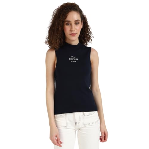 Image of Tommy Hilfiger Women Navy T-Shirt