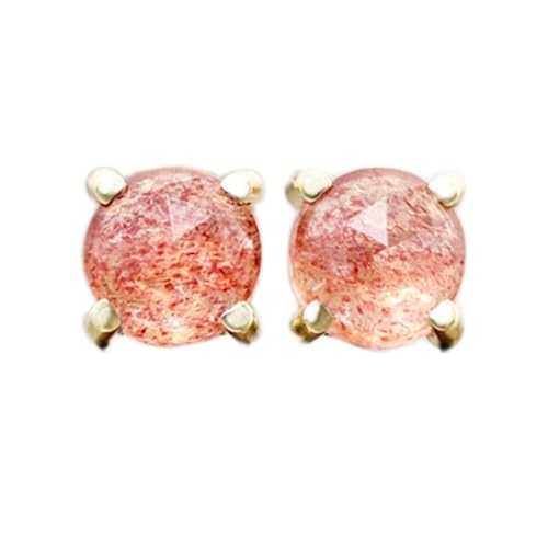 Boucles d'oreilles en lépidocrocite naturelle pour femme style minimaliste