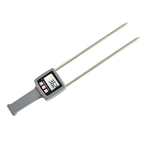 BAOSHISHAN Digital Moisture Tester Moisture Analyser Range 0-80% for Hay Straw Bran Rice