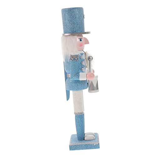Cabilock Nutcracker Christmas Bedding Christmas Decorations Blue and Pink Glitter Nutcracker Figure Xmas Decor Holiday Ornament