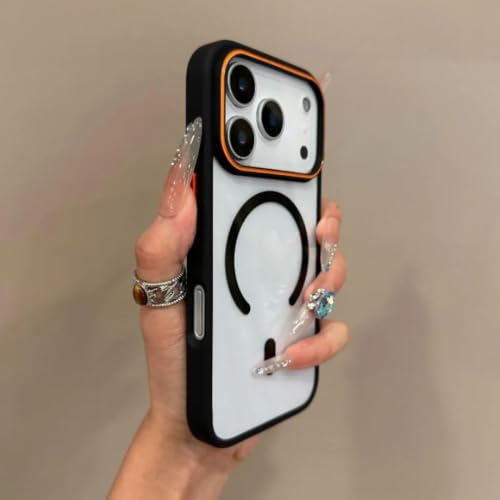 Coque antichoc iPhone 11 Pro Max noire transparente avec aimant de charge sans fil