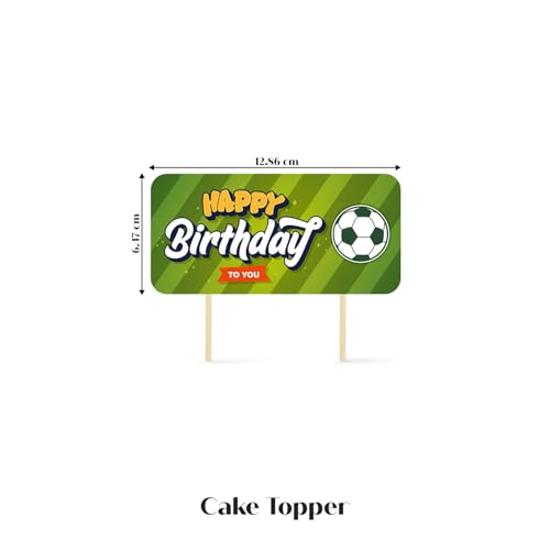 Image of Just Party Football Theme Party Decoration - 37 pcs Happy Birthday Decoration Kit for Kids | Soccer Theme Birthday Decoration Items for Boys & Girls | Includes Banners, Props, Cake Topper