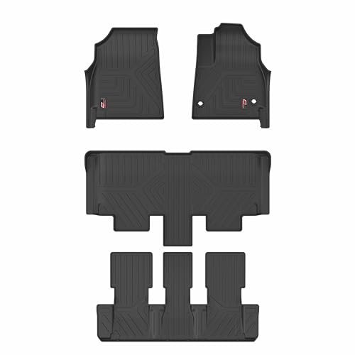 Image of GFX TPE Car Floor Mats (After-Market),Premium Life Long Foot Mats,Compatible with Innova Hycross 7 & 8 Seater (Model - 2023) Onwards,Waterproof,Anti-Slip,All-Weather,Durable & Easy to Clean Mats,Black