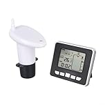 Cloudpower Temperaturanzeige Füllstandsanzeige für Zisterne Regenwassertank Füllstandssensor LED-Anzeige Wassertank Flüssigkeitstiefenmesser Sensor Hoch/Niedrig Alarm