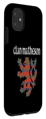 Image of iPhone 11 Clan Matheson Tartan Scottish Family Name Scotland Pride Case
