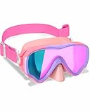 ITOWE Kids Swimming Goggles with Fabric Strap, Swim Goggles with Nose Cover for Kids 6-14 4-7 8-12 3-5 Boys Girls Youth, No Leak Anti Fog 180° Clear Vision Pool Water Elastic Strap Swim Goggles