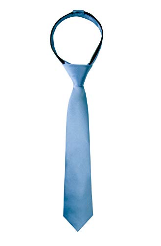 Spring Notion Boys' Solid Color Microfiber Zipper Tie