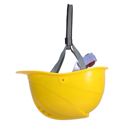 Casque de chantier jaune robuste en fibre de verre pour adulte