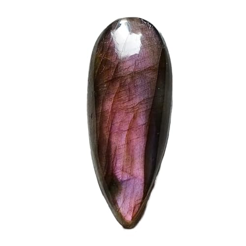 Cabochon en labradorite violette naturelle de 38mm pour fabrication de bijoux DIY et bague