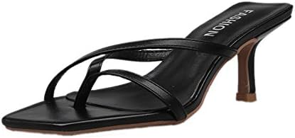 Women's Kitten Heel Flip Flops Slip On Thong Sandals Stiletto Party Slippers