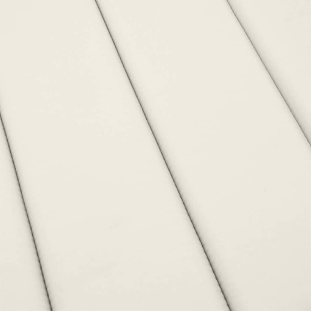 Cuscino per Lettino Prendisole Crema Mélange in Tessuto 100% Poliestere 186x58x4cm con Imbottitura in Fibra di Schiuma Antiscivolo Lavabile per Giardino Esterno Interno Comfort Ergonomico