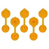 Ongfuwu 5PCS Fuel Gas Can Vent Cap, Leak Proof Plastic Gas Tank Vent Covers, Durable & Flexible Pour Nozzle Gas Tank Vent Caps, Compatible with Most Cans Old Style Water and Gas Jug