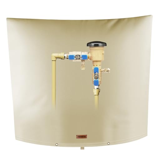 TOHONFOO Backflow Preventer Cover, Pipe Freeze Insulation, 40"Wx40"H, Beige
