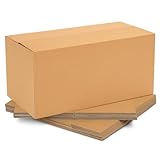 BonKaso 5 Ply Corrugated Boxes for Packaging | 27'x13'x14' (Pack of 4) | Brown Cardboard Packing Boxes for Shipping, Moving & Storage | Large Carton Boxes for Courier & Goods Transportation
