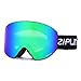 Zipline Podium XT Ski Goggles - No Fog Magnetic Lenses (Gray Lens/Tropical Green Finish)
