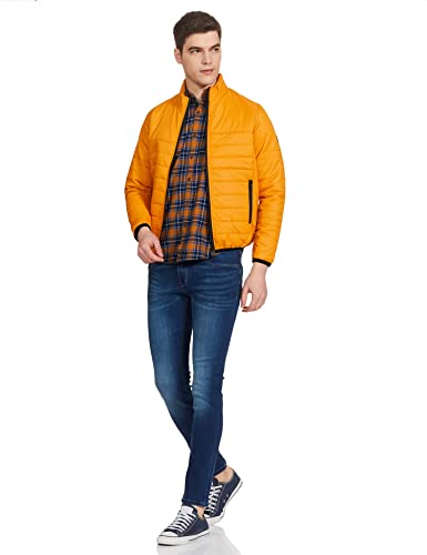 Image of Spykar Polyester Blend Men's Standard Length A-Line Coat