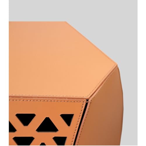Petit repose-pieds ottoman moderne en cuir dur pour salon