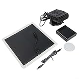Yuanpgky Calentador de panel solar de 10 W, para invernadero/cobertizo/casa de mascotas, calentador portátil para coche con ventilador integrado, para camping, caravana, secado y calefacción al aire