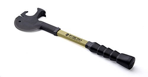 Off Grid Tools Hammer Axe. Multitool Combines an Axe, Hammer Head and Nail Claw, Pry bar, Nail Puller, and a Fiberglass Handle, Black, 19.5