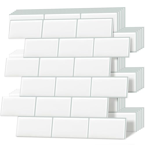 Comparison: Best Subway Tile For Kitchen Backsplash 11 Tiwoos Thick Peel and Stick Subway Tile Backsplash for Kitchen Bathroom Wall (10-Sheet, 12"×12")