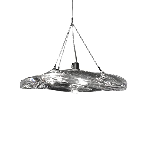 Lampe de suspension en verre transparent au style nordique épuré pour salle à manger