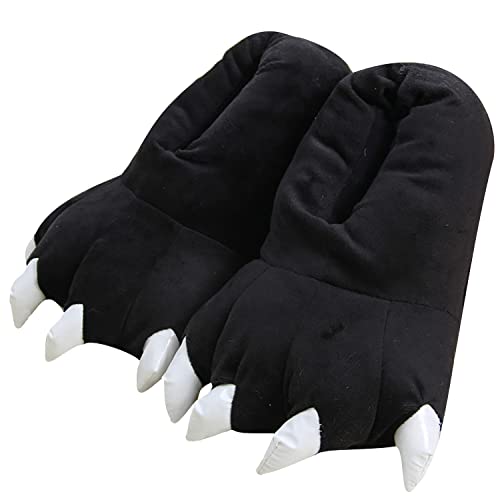 Animal paws plush cotton slippers men and women universal soft paws home cotton shoes