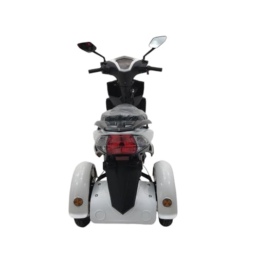 Image of Thrill 3W Electric Scooter | 3-Wheeler Low-Speed Electric Scooter for Senior Citizens & Differently Abled | Non-RTO EV with 60-80 km Range | 48V 30AH Lithium Battery with Charger (Black & White