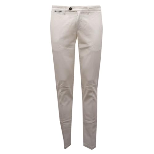 Eleventy 5360AH pantalon de luxe off white en coton pour homme aux finitions tailleur