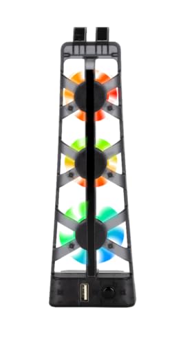 Konix Ventilador de refrigeración para consola PS5-21 x 68 x 40 cm - 3 velocidades - Iluminación LED RGB - Puerto USB 3.0 - Negro - imagen 2