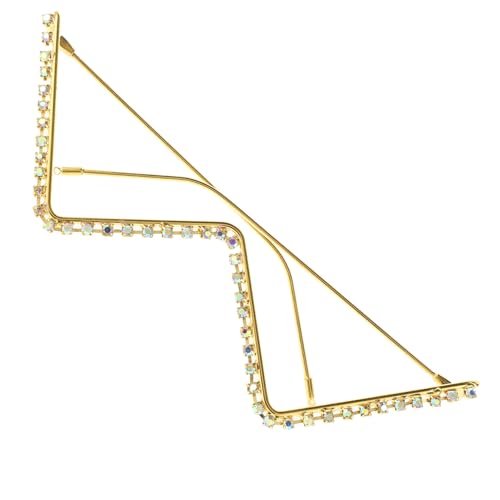 WOONEKY Montatura Per Occhiali Con Strass Glamour Montatura Decorativa Per Occhiali Da Festa Occhiali Scintillanti