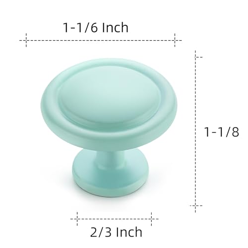 Image of Ravinte 1 Pack 1-1 /4 inch Kitchen Cabinet /Drawer /Dresser Knobs Green Zinc Drawer Pulls /Handles