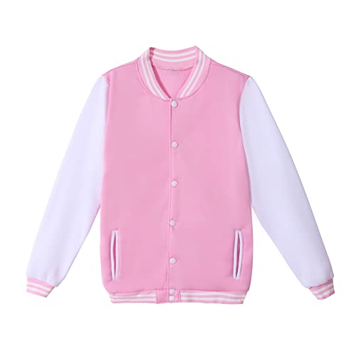 Image of Mowbeat Women Baseball Jacket Varsity Uniform Unisex Adult Long Sleeve Casual Loose Cardigan Men's Track Jacket