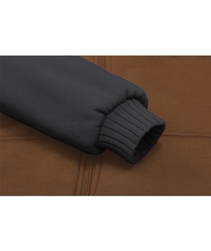 Image of GEEK LIGHTING Men's Fleece-Lined Zip Up Hoodie, Thick Hooded Jacket Winter Warm Athletic Sweatshirt