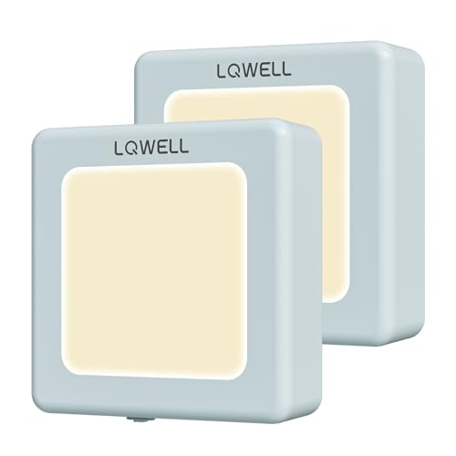 LQWELL® Luce Notturna con Presa Pieghevole con Sensore Crepuscolare, Lampada