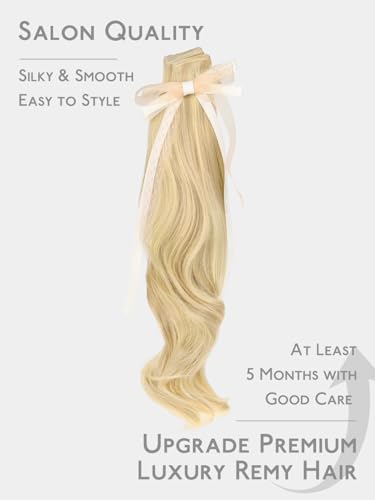 Image of WENNALIFE Genius Tape in Hair Extensions Human Hair, Invisible Tape in