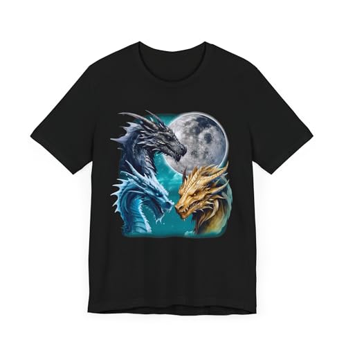 T-shirt Three Dragons Moon pour vos soirées jeux de rôle et sorties geek