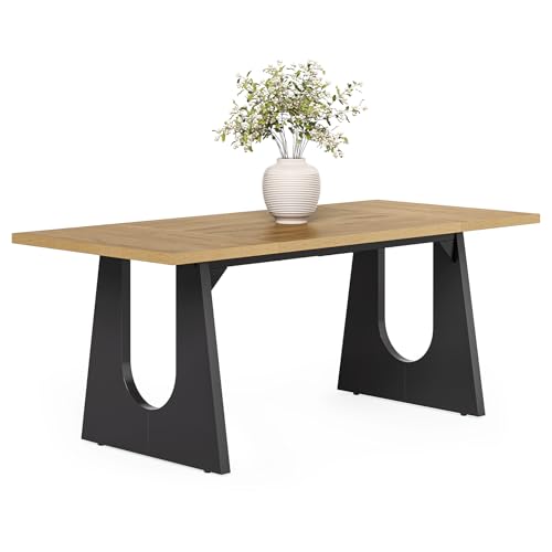 1Easylife 70.8-Inch Dining Table for 6, Rectangle Kitchen Table for