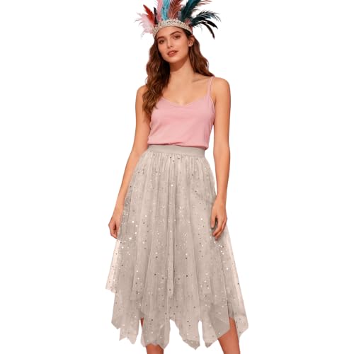 Jupe de déguisement pour adulte en tulle pailleté ajustée pour sublimer votre silhouette