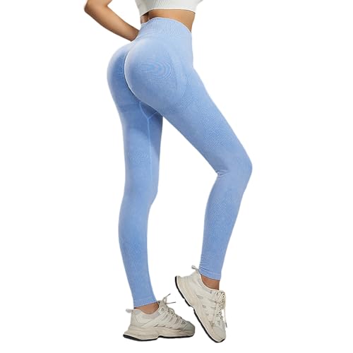 Generisch Leggings para mujer, cintura alta, leggings de compresión push up, pantalones de yoga con control de abdomen, opacos, pantalones de deporte, fitness, mallas deportivas