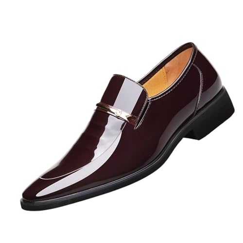 Men's Classic Leather Dress Shoes Formal Work Business Non-Slip Softsole Low Top Tuxedo Oxford Shoes