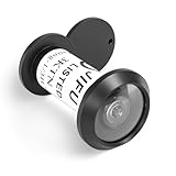 Bwintech 1 uds Mirillas para puertas a prueba de fuego con certificación UL latón macizo 200 grados, 14mm de diámetro 35-60mm de longitud, acabado negro, con cubierta de visor