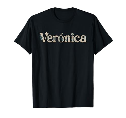Veronica Nombre Personalizado Flor Botánica Personalizada Mujeres Niños Camiseta